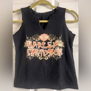 Vintage Y2K Harley-Davidson Thailand Black Women's Tank Top